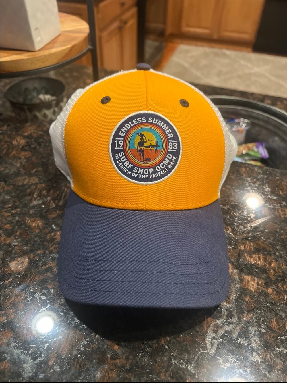 Endless Summer Patch Trucker Hat - Yellow & Navy